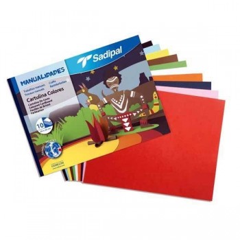 Cuaderno manualidades Sadipal 10h cartulinas 32x24cm colores surtidos