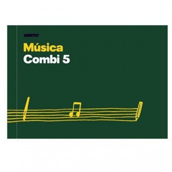 Cuaderno de música Additio Combi5 20h 5 pentagramas-16mm microperforado 24x16,8cm