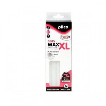 Bl.12 barras cola Plico Max XL diam 11,5x200mm blanco