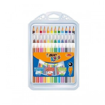Set para colorear Bic Kids - Colores surtidos - Caja 36 piezas