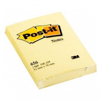 Notas adhesivas Post-it - 100 hojas - 51 x 76 mm - Color amarillo