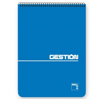 Bloc Pacsa Gestión - Espirial - Tapa de cartón - 4x4 - 80 hojas - 60 g - Color azul