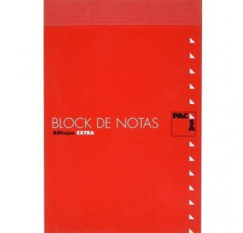 Bloc Pacsa - Hojas trepadas - Tapa de cartón - 4x4 - 80 hojas - 60 g - Color rojo