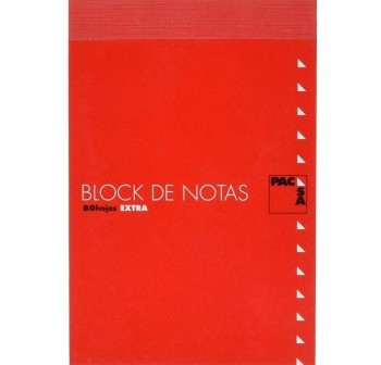 Bloc Pacsa - Hojas trepadas - Tapa de cartón - Liso - 80 hojas - 60 g - Color rojo