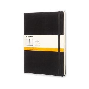 Cuaderno Moleskine Classic X-Large - Cosido - Tapa dura - 19 x 25 cm - 192 hojas - 70 g - Color negr