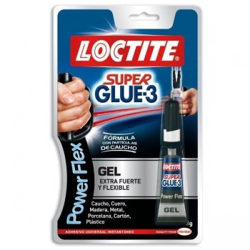Tubo pegamento Loctite Super Glue3 Power Flex 3g