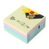 Cubo notas adhesivas DELI 4x100h 76x76mm colores surtidos pastel