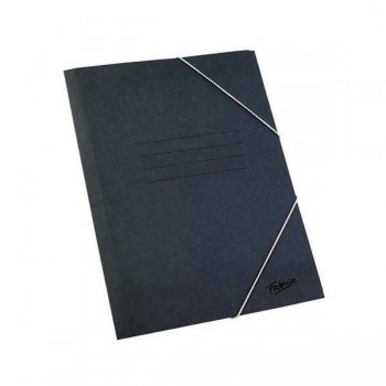 Carpeta cartón gomas Fabrisa folio azul