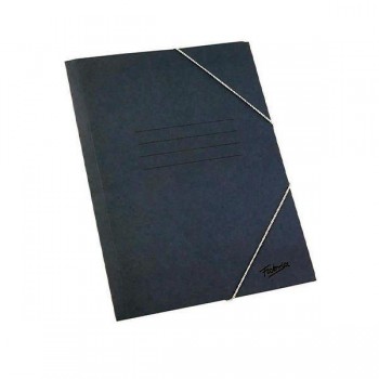 Carpeta cartón gomas y 3 solapas Fabrisa folio azul