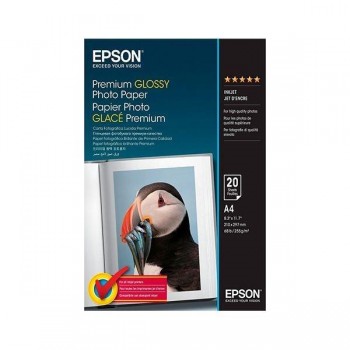 Paquete de 20hojas de papel fotográfico Epson Premium Glossy 255g A4