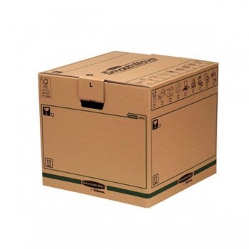 Caja de transporte Fellowes Bankers Box montaje automático cartón  85l - 40,6 x 45,7 x 45,7 cm
