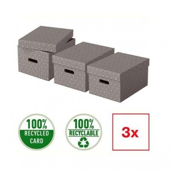 Cajas de almacenaje Esselte 51x35,5x30,5cm gris en cajas de 3uds
