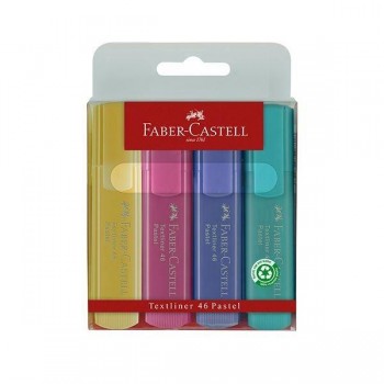 Marcador fluorescente Faber-Castell Textliner Pastel - Punta biselada - Trazo 1 mm a 5 mm - Colores 