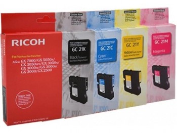 RICOH Cartucho inkjet TYPE GC-21* colores original para GX2500