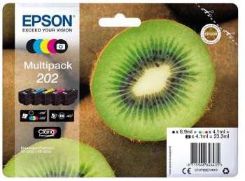 EPSON Multipack 5 cartuchos inkjet T02E74010 202 original