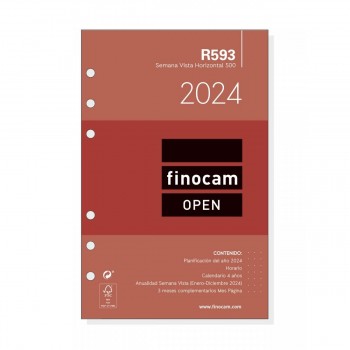 Recambio agenda FINOCAM ANUAL 2024+ seire 500 - 117x181