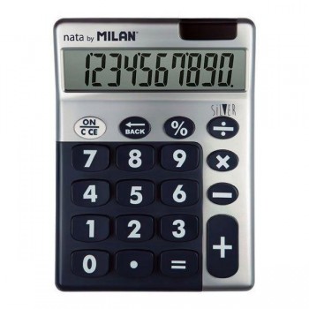Calculadora sobremesa Milan Silver 10 dígitos azul
