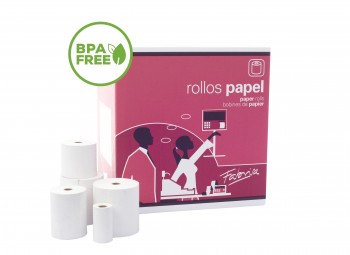 Paquete de 10 rollos papel térmico s/BPA Fabrisa