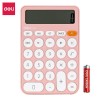 Calculadora sobremesa DELI EM124 12 dígitos rosa