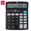Calculadora sobremesa DELI E837 12 dígitos negro 148x120x52mm. (solar/pila AA)