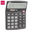 Calculadora sobremesa DELI E1210 12 dígitos negro 160x122x36mm. (solar/pila LR54)