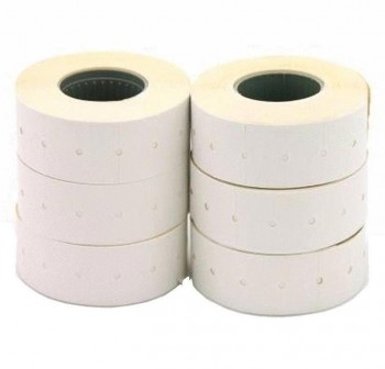Pack 6 rollos 1000 etiquetas para etiquetadora 26X16mm permanentes blanco