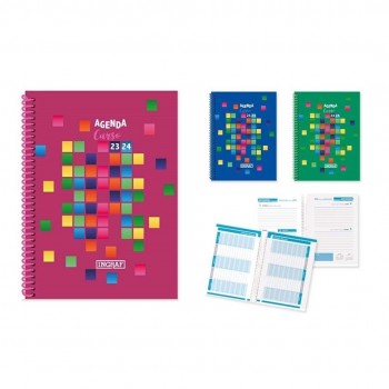 Agenda escolar INGRAF 15x21 diseño tetris 2D/P 2023/2024
