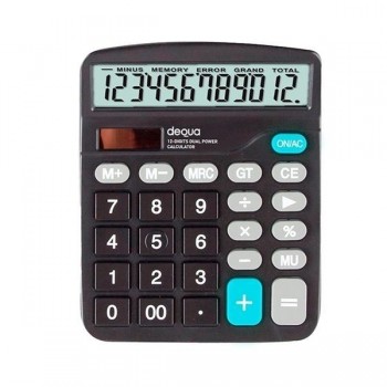 DEQUA Calculadora DEQUA BL-837 12 dígitos negro