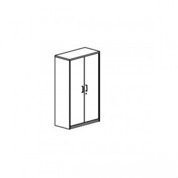 Armario puertas completas + 3 estantes 90x156x45 cm. blanco/blanco