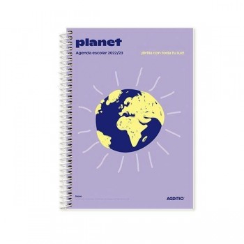 Agenda espiral primaria Additio Planet SV 128pag A5