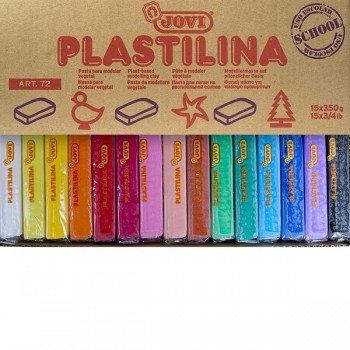 Plastilina Jovi - Colores surtidos - Caja 15 ud
