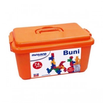 Piezas construcción Buni Miniland - + 18 meses - Colores surtidos - Caja 74 ud