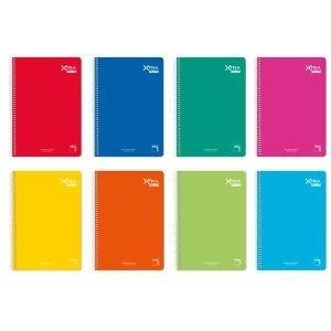 Cuaderno Pacsa Xtra Plus - Espiral - Cartón contracolado - 80 hojas - 90 g - Colores surtidos