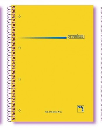 Cuaderno microperforado Pacsa premium tapa forrada 160h 70g c-5 a4 colores surtido