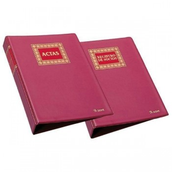 Libro registro de socios Dohe hojas móviles 100h recambiables numeradas A4