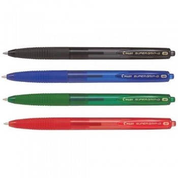 Bolígrafo retráctil Pilot Supergrip G tinta aceite trazo 0,4mm colores