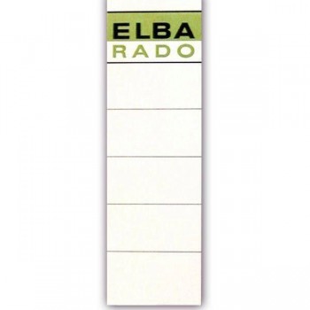 Etiquetas para archivadores Elba - Permanentes - 190 x 54 mm - Escritura manual - Color blanco - Pac