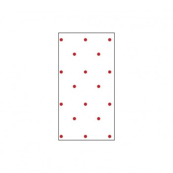 Rollo de papel celofan PRYSE decorado 0,80x50mts pp. traspransparente puntos rojo
