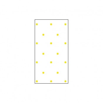 Rollo de papel celofan PRYSE decorado 0,80x50mts pp. trasparente puntos amarillos