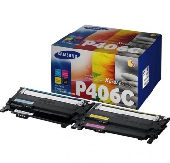 Tóner láser Samsung CLT-P406C/ELS  Multipack Negro + Tricolor