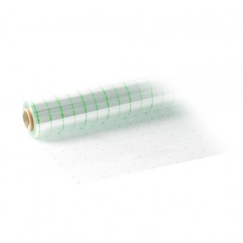 PRYSE Rollo de papel celofan decorado 0,80x50mts pp. trasp. pto. verde