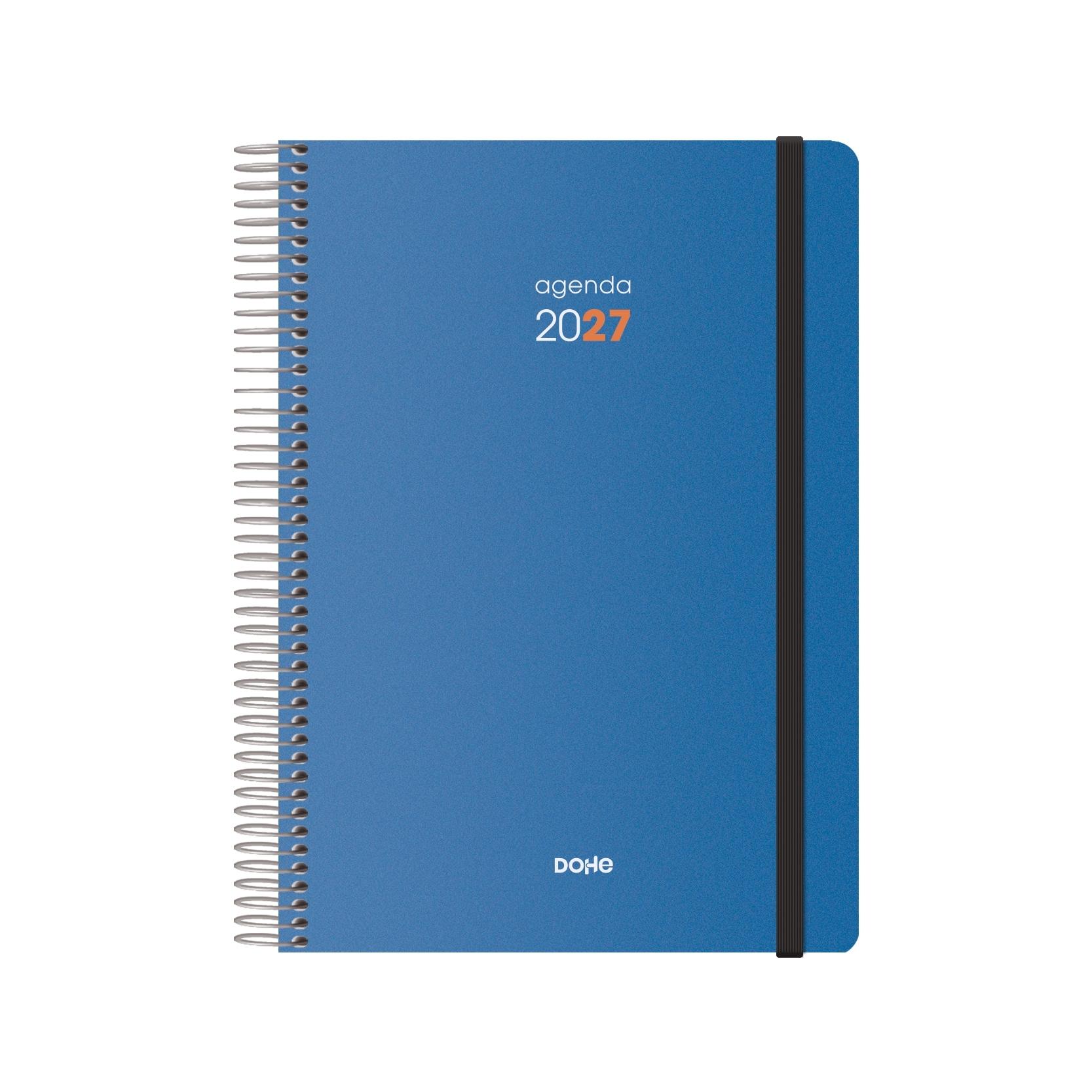 Agenda espiral Dohe SYNCRO día página 15x21cm azul 2027