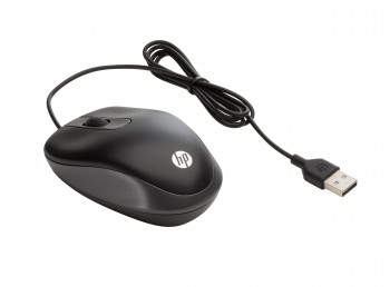 Ratón HP con cable de viaje USB