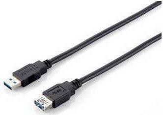 Cable EQUIP USB-A/M a USB-A/H 3m Negro