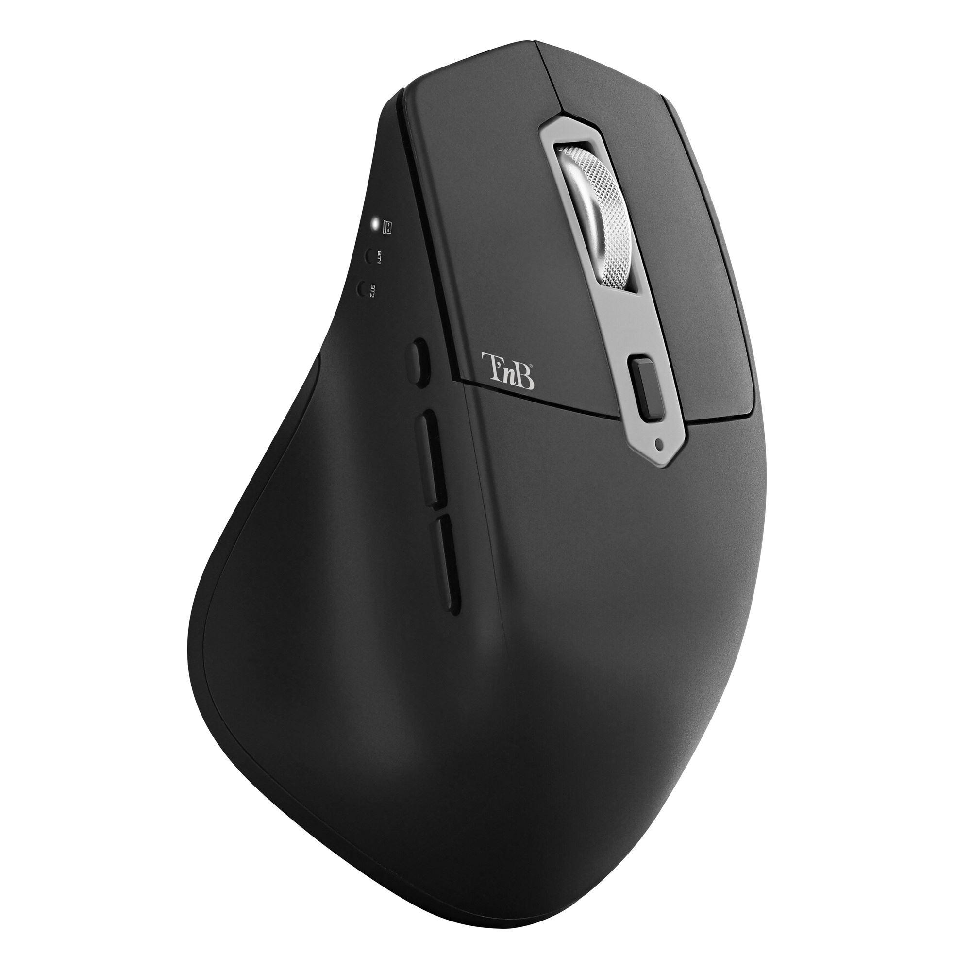 Ratón inalámbrico TNB triple conet iclic semi-ergonomic negro