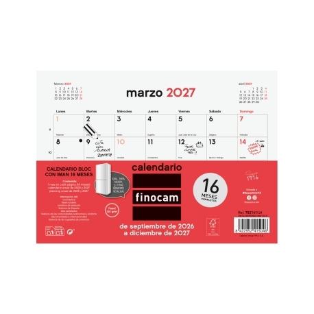 Calendario FICOCAM 16 meses NEUTRO BLOC IMAN S 26-27