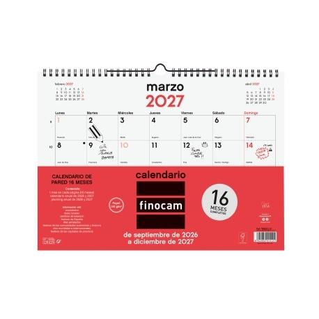Calendario FICOCAM 16 meses NEUTRO PARED L 26-27