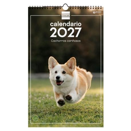 Calendario pared FINOCAM ESP25X40 2027 CACHORROS+