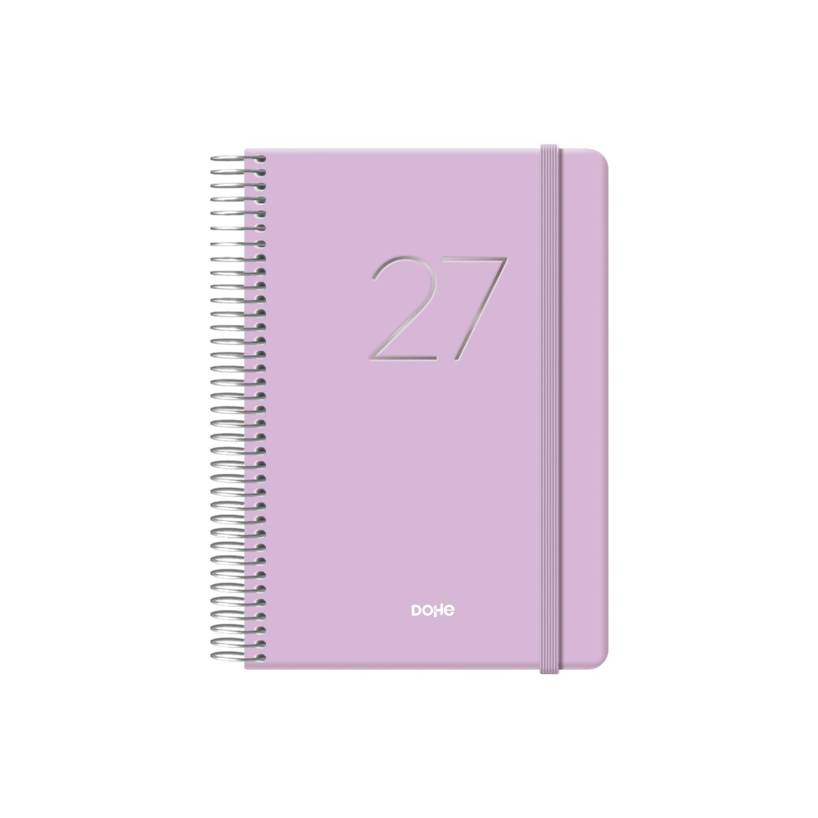 Agenda espiral Dohe GLOSS día página 12,5x18cm morado 2027