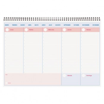 Planning de sobremesa DOHE Semana vista Wireo Perpetuo 42 x 29 Apaisado A3